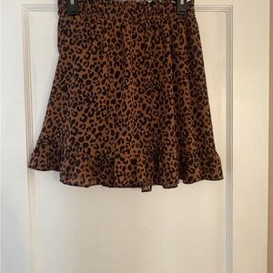 Sienna Sky Brown Leopard Mini Skirt